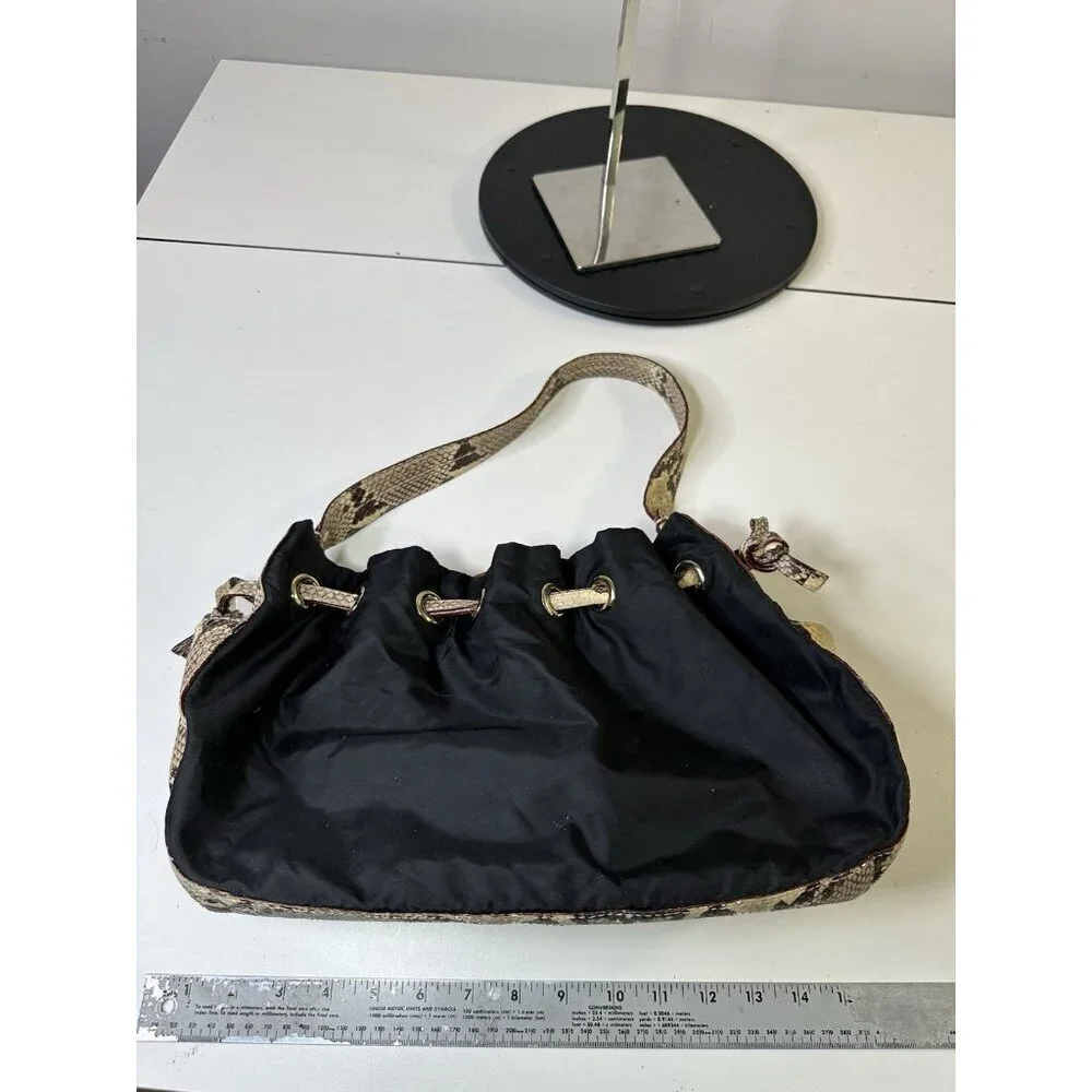 KATE SPADE Gold Coast Maryanne Large Quilted Snakeskin Python Leather Tote Purse